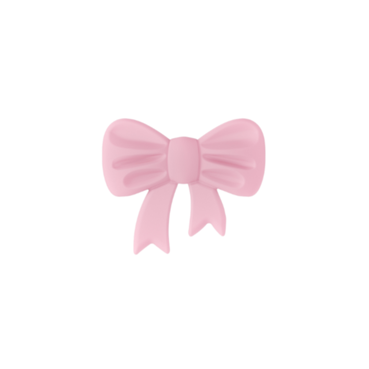 Silicone Bow sticker - Pink